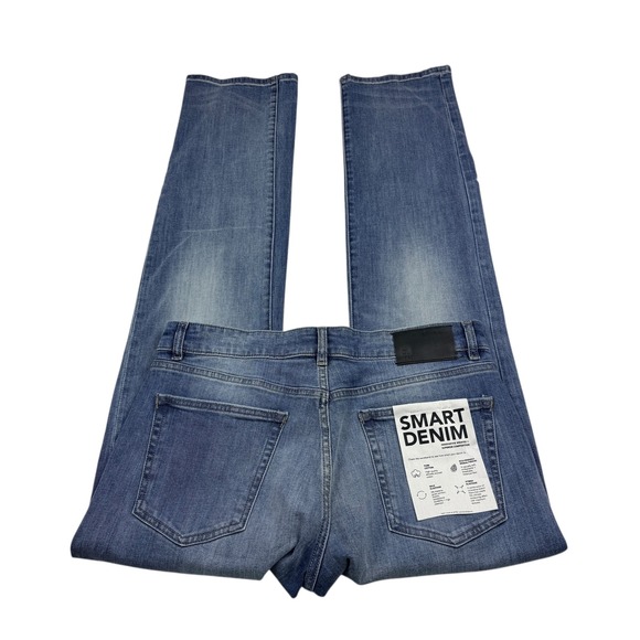 DL1961 Russell Slim Straight Jeans Men 32x34 Blue Denim Button Fly - Picture 2 of 12